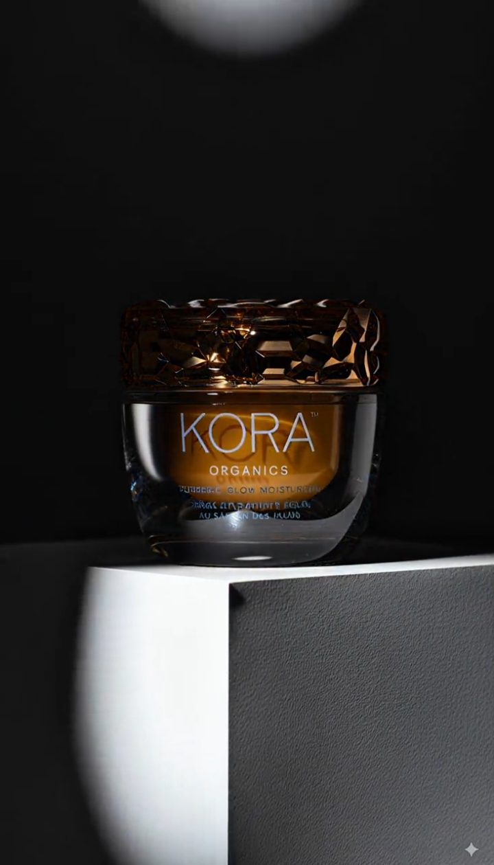 Skincare campaign film still — ingredient-led composition and tactile texture